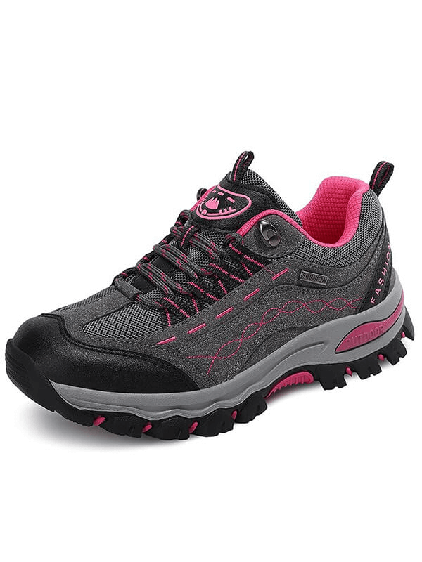Stylish Trekking Women's Sneakers with lace-up, ideal for hiking with cotton fabric upper and durable rubber outsole.